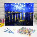 Masterpiece Starry Night Over the Rhone by van gogh paint by numbers kits framed art work